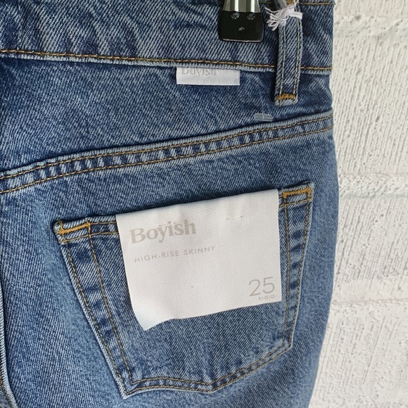 Boyish The Billy High Rise Skinny Denim Button Fly Jeans sz 25 - Picture 8 of 11